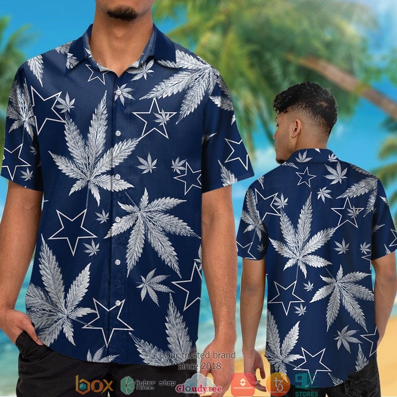 Dallas_Cowboys_cannabis_Hawaiian_Shirt_short_1