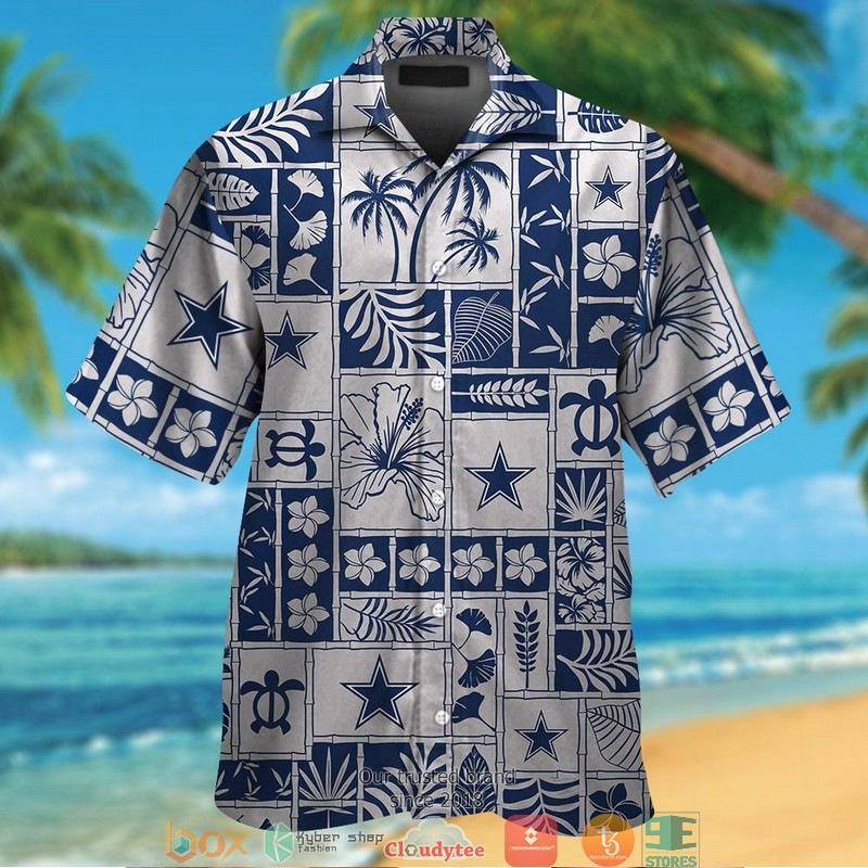 Dallas_Cowboys_hibiscus_leaf_ocean_square_pattern_Hawaiian_Shirt_short