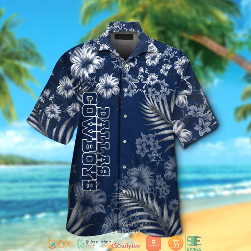 Dallas_Cowboys_leaf_hibiscus_Hawaiian_Shirt_short