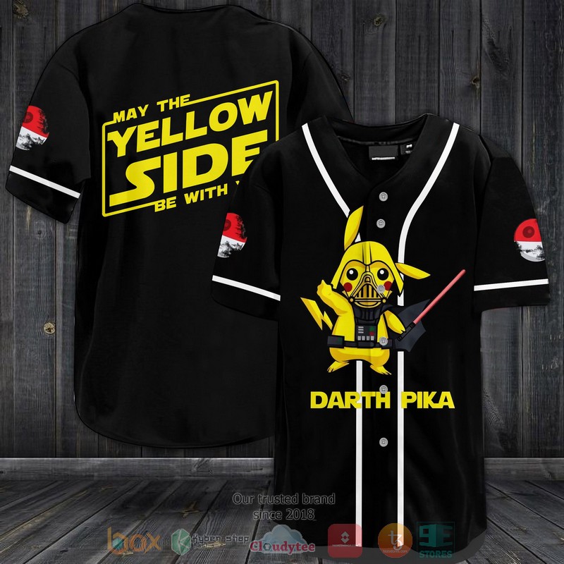 Darth_Pika_May_The_Yellow_Side_Be_with_you_Baseball_Jersey