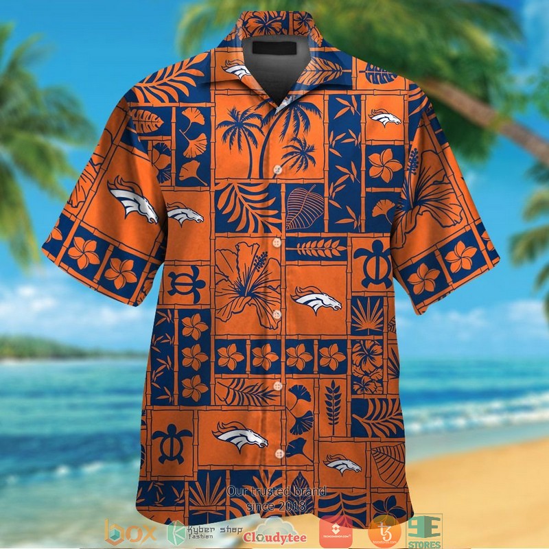 Denver_Broncos_Hibiscus_coconut_ocean_square_pattern_Hawaiian_Shirt_short