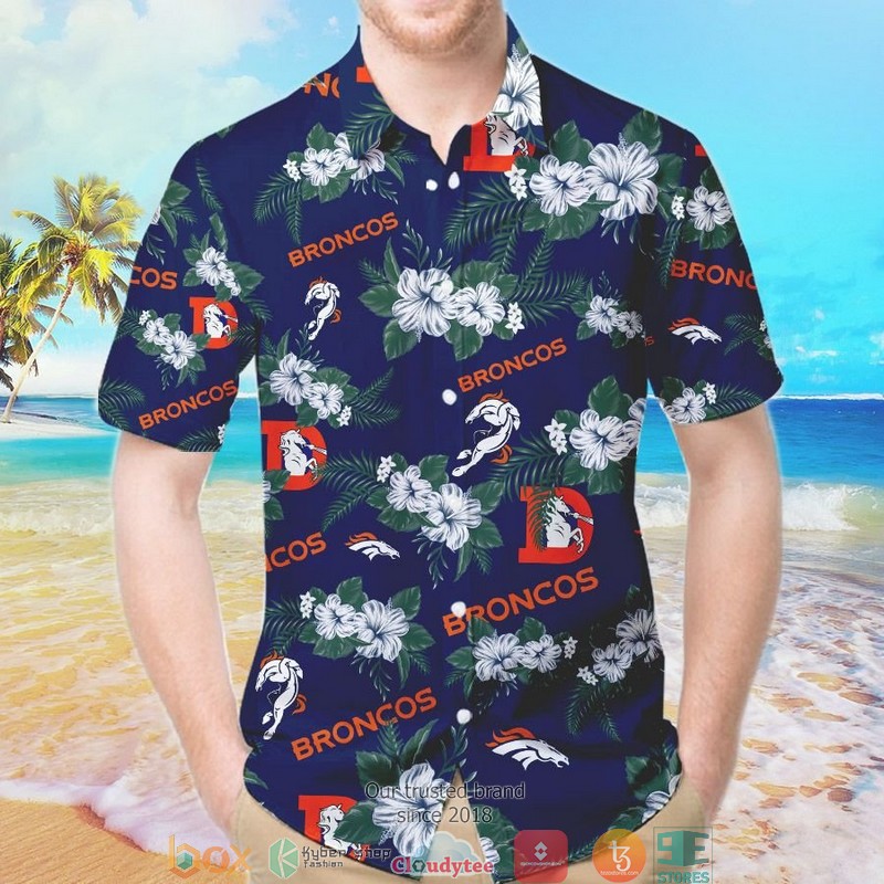 Denver_Broncos_Hibiscus_pattern_Hawaiian_Shirt_short_1