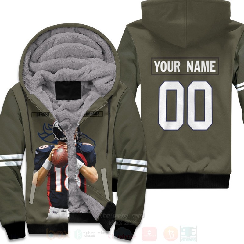 Denver_Broncos_Peyton_Manning_18_NFL_Olive_Personalized_3D_Fleece_Hoodie