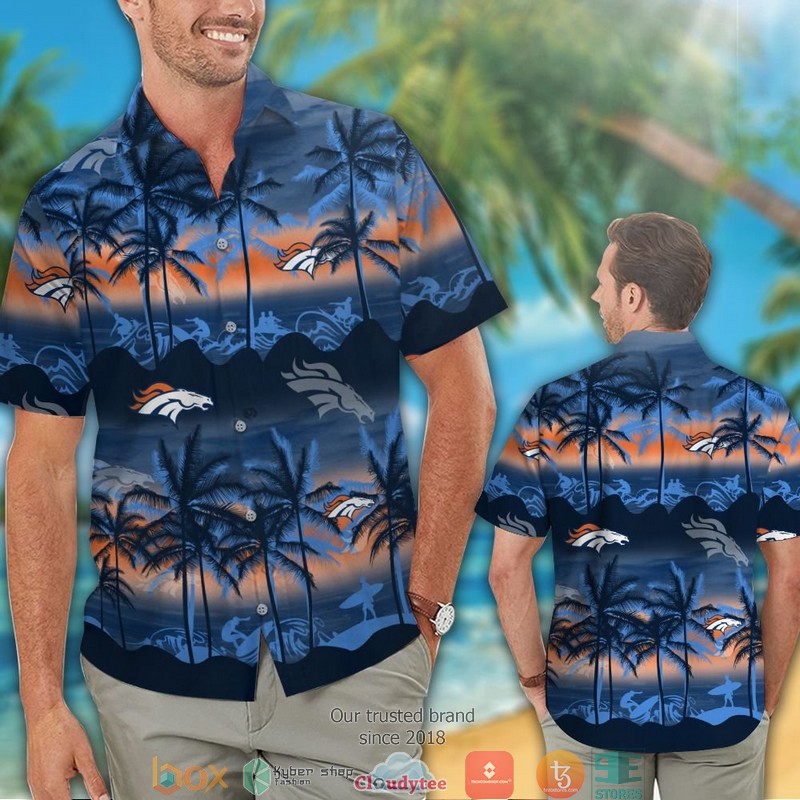 Denver_Broncos_coconut_island_Navy_Orange_Waves_Hawaiian_Shirt_short_1