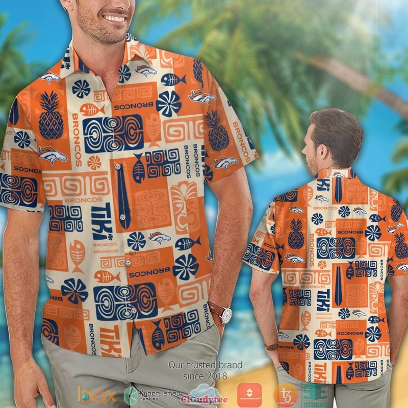 Denver_Broncos_fish_pineapple_pattern_Hawaiian_Shirt_short_1