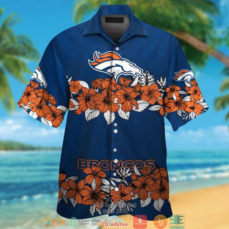 Denver_Broncos_hibiscus_flower_line_Hawaiian_Shirt_short