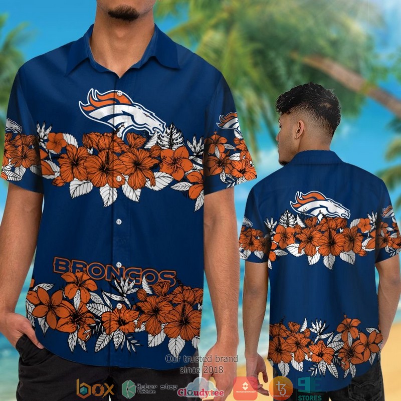 Denver_Broncos_hibiscus_flower_line_Hawaiian_Shirt_short_1