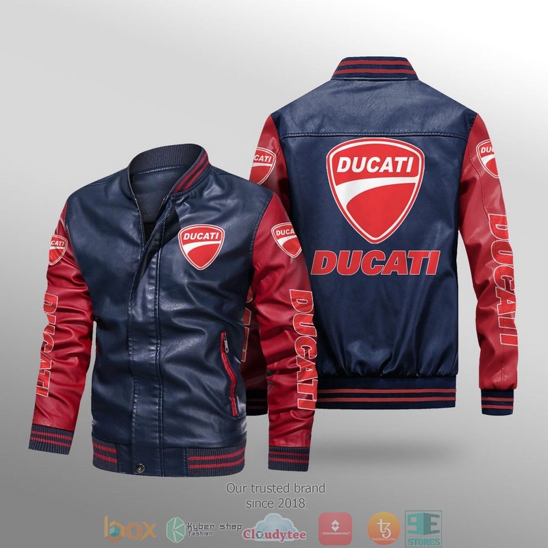 Ducati_Car_Brand_Leather_Bomber_Jacket_1