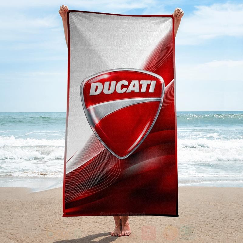 Ducati_Red-White_Microfiber_Beach_Towel