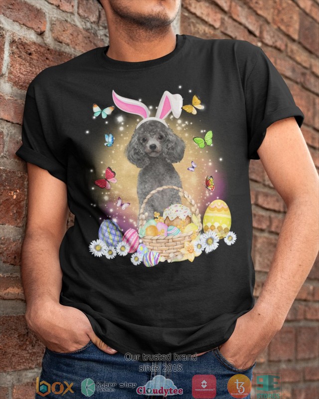 Easter_Bunny_Silver_Miniature_Poodle_2d_shirt_hoodie_1