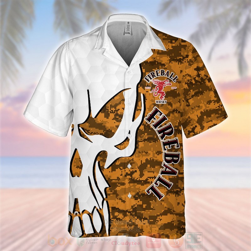 Fireball_Cinnamon_Whisky_Skull_Hawaiian_Shirt_1