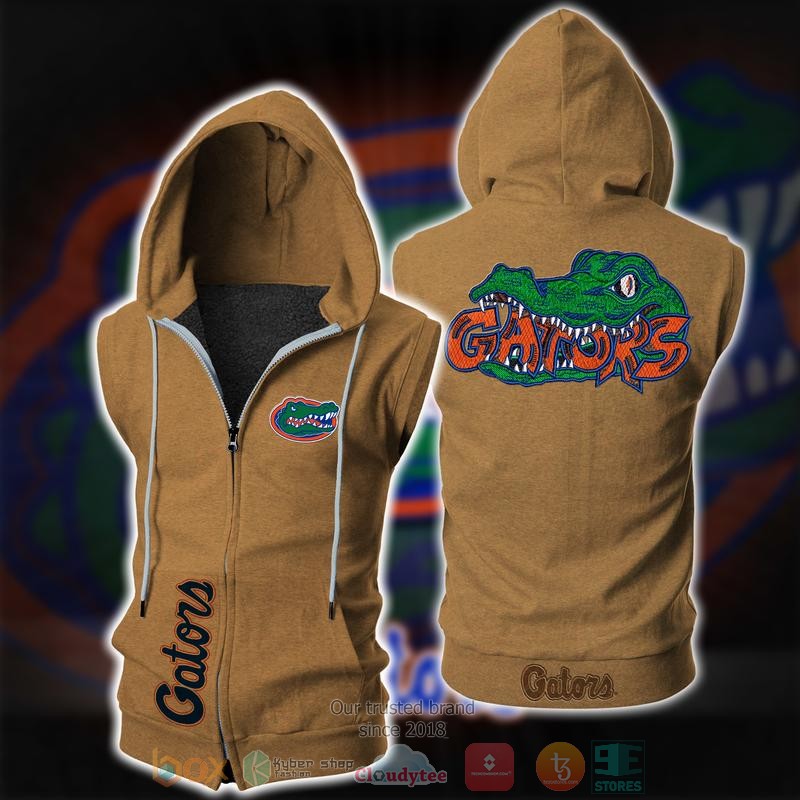 Florida_Gators_Sleeveless_zip_vest_leather_jacket