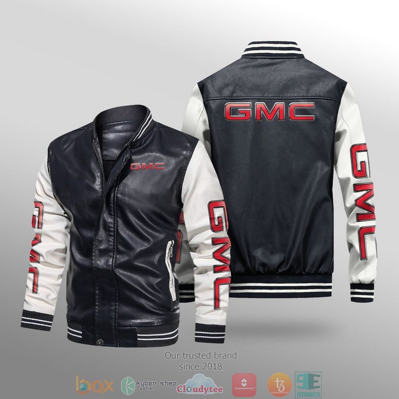 GMC_Car_Brand_Leather_Bomber_Jacket