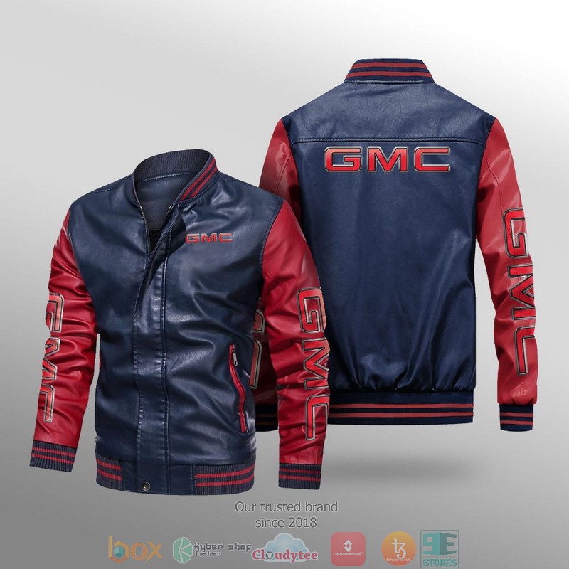 GMC_Car_Brand_Leather_Bomber_Jacket_1