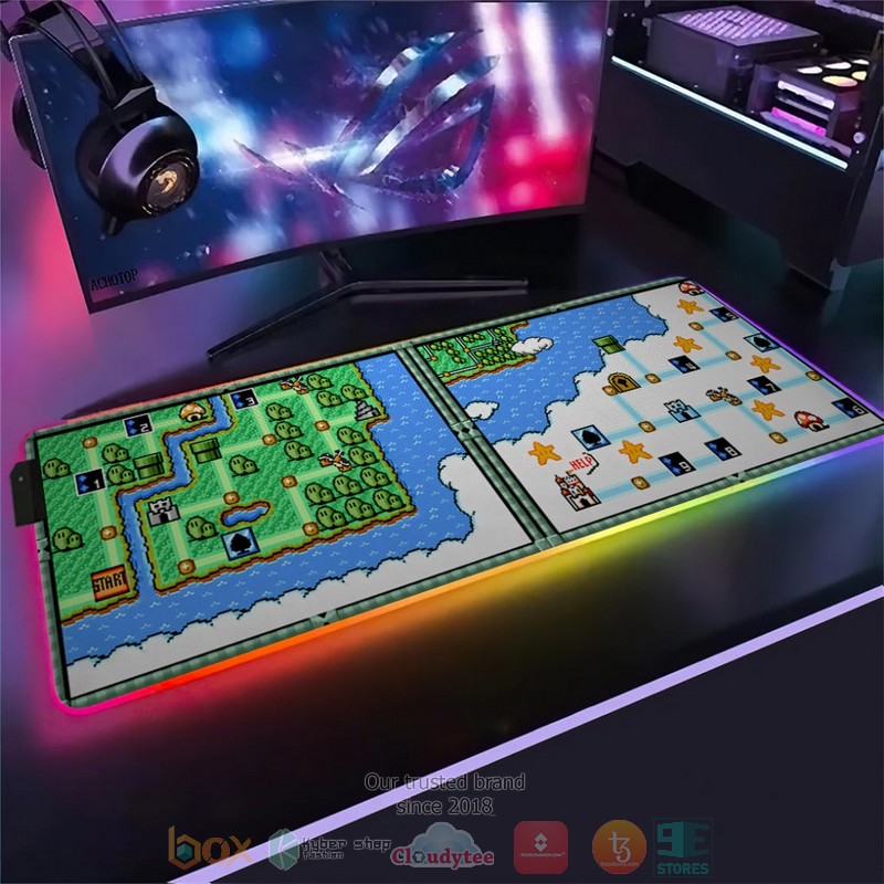 Game_Super_Mario_Bros_3_World_5_Part_2_Map_Led_Mouse_Pad