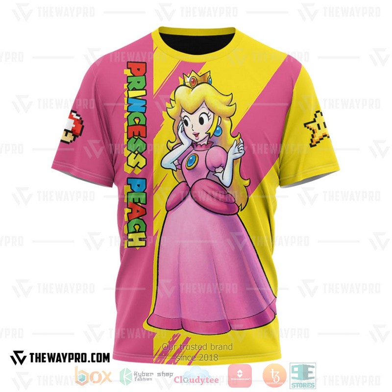 Game_Super_Mario_Princess_Peach_3D_T-Shirt