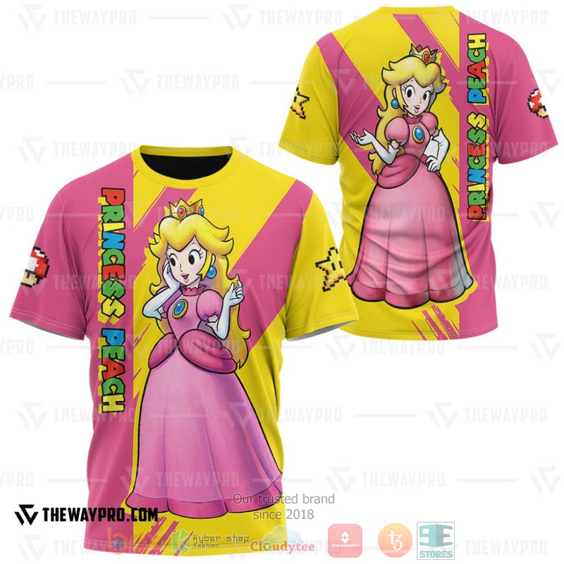 Game_Super_Mario_Princess_Peach_3D_T-Shirt_1