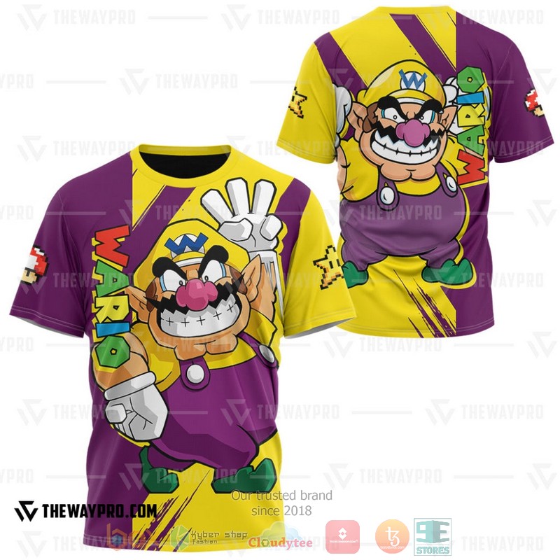 Game_Super_Mario_Wario_3D_T-Shirt_1