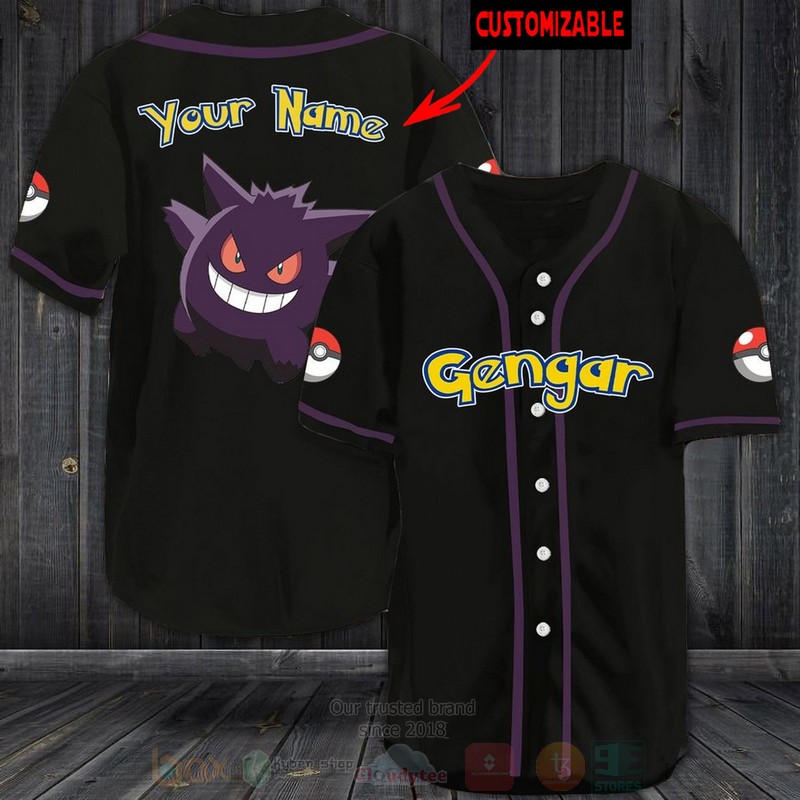 Gengar_Pokemon_Custom_Name_Baseball_Jersey_Shirt