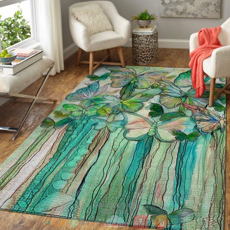 Green_Butterfly_pattern_Rug_Carpet