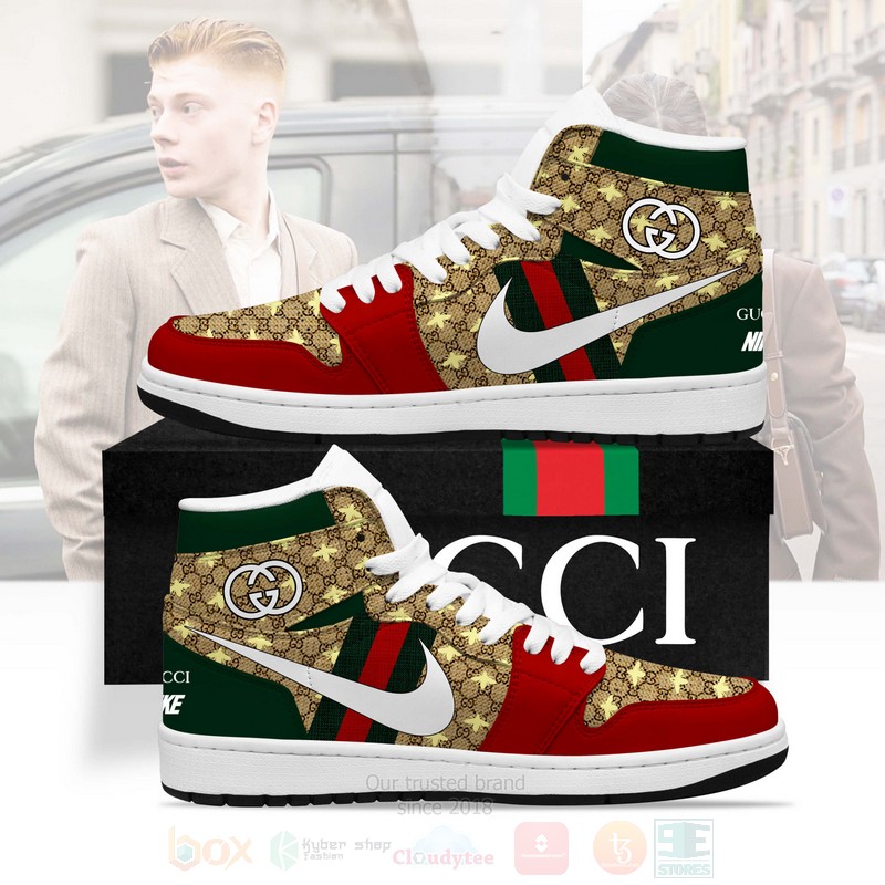 Gucci-Nike_Ace_GG_Supreme_With_Bees_Air_Jordan_1_High_Top_Shoes