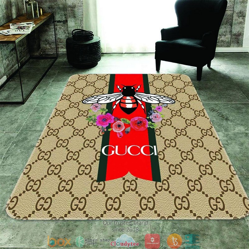 Gucci_Bee_Flower_red_brown_Carpet_Rug
