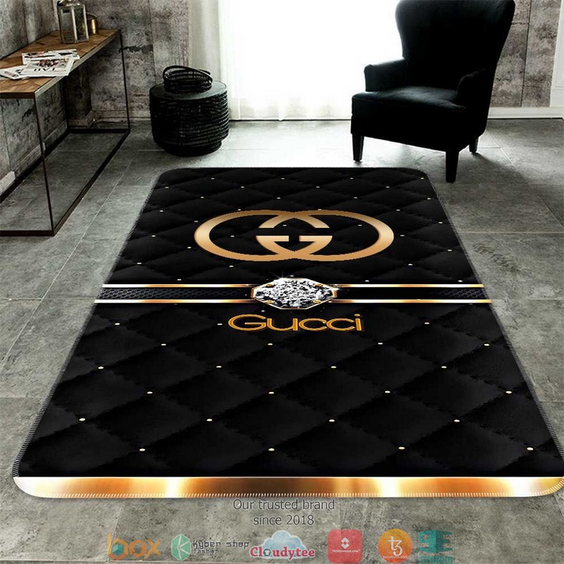 Gucci_Diamond_Gold_black_Carpet_Rug