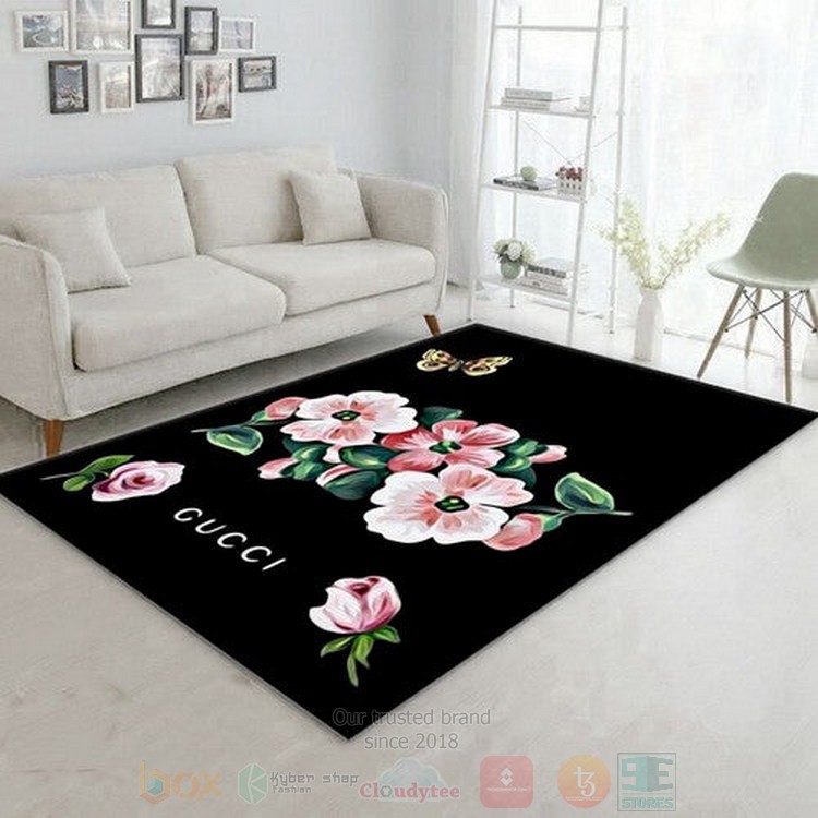 Gucci_Flower-Bee_Black_Inspired_Rug