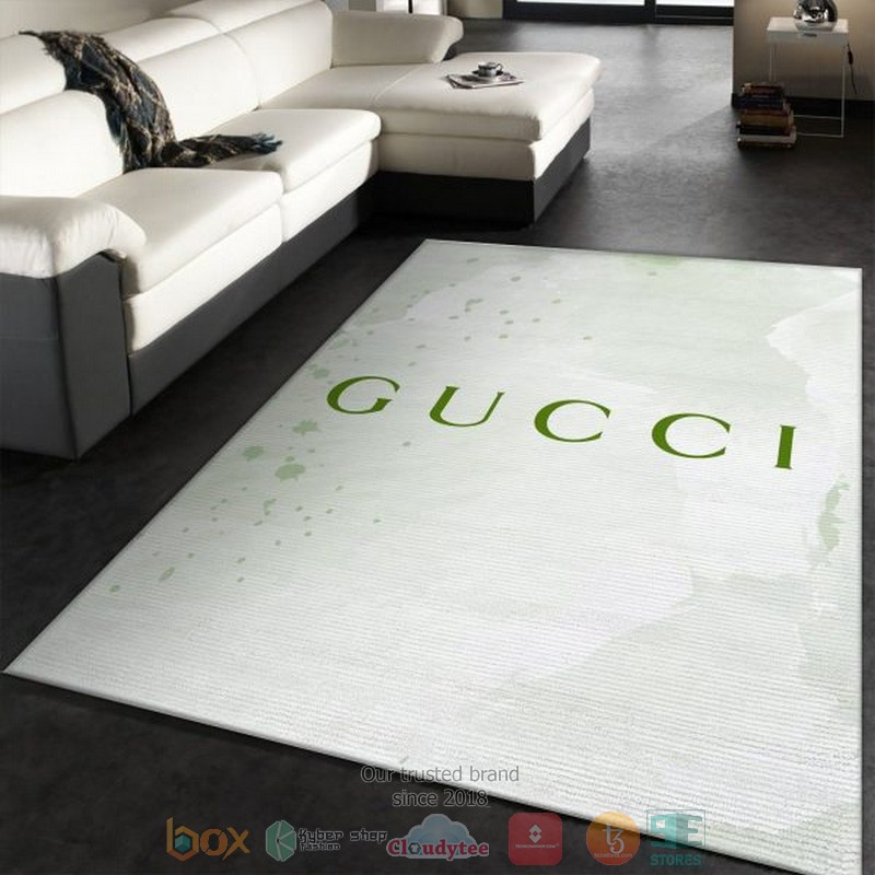 Gucci_GC_Luxury_brand_green_white_rug
