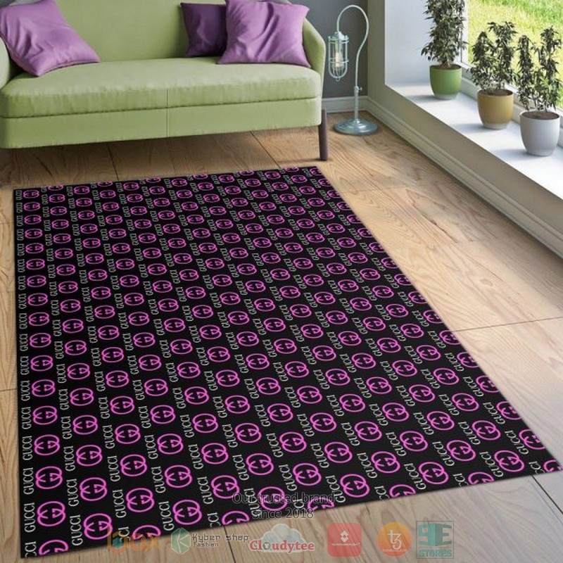 Gucci_GC_pink_black_pattern_rug