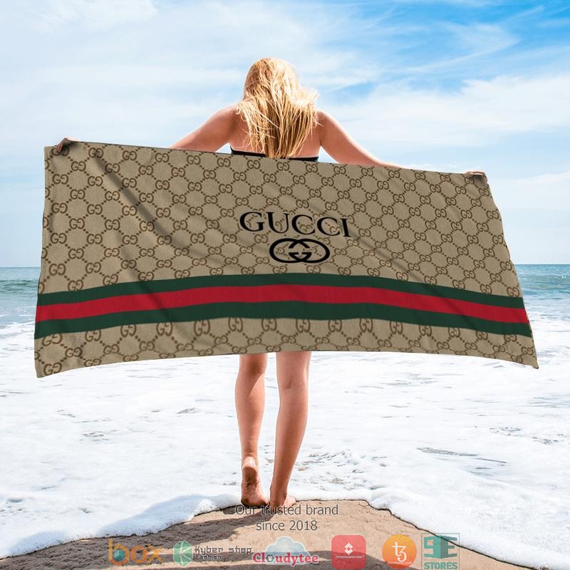 Gucci_Green_Red_Stripe_Beach_Towel