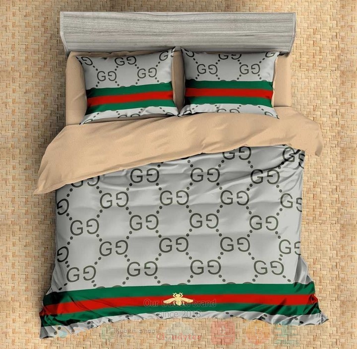 Gucci_Grey_Stripe_Lines_Inspired_Bedding_Set