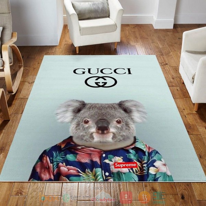 Gucci_Koala_Supreme_flowers_rug