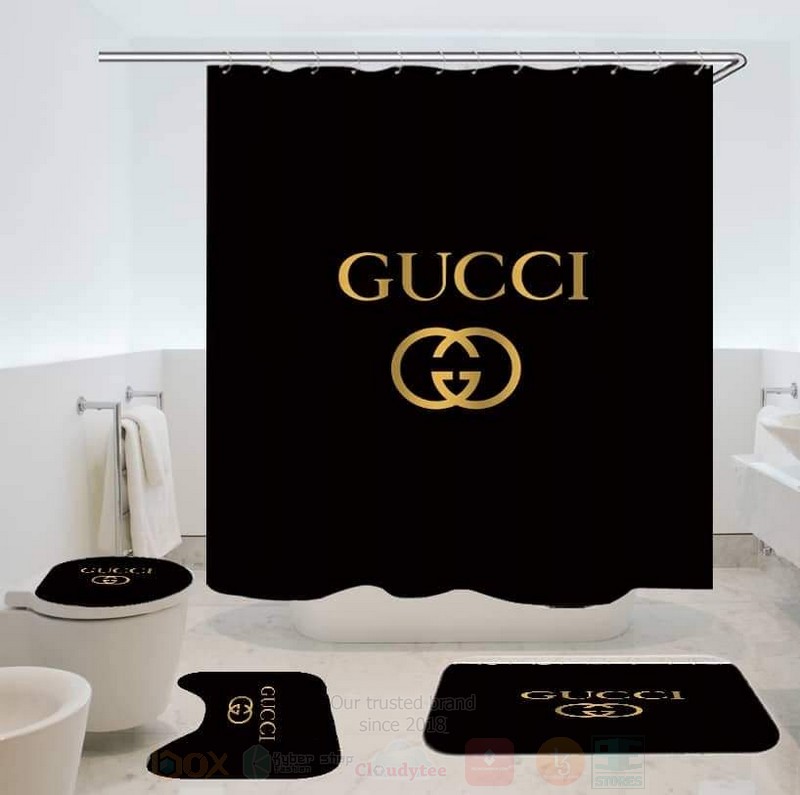 Gucci_Luxury_Black_Shower_Curtain