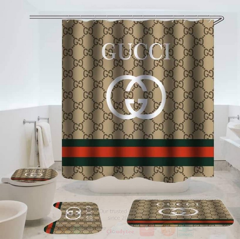 Gucci_Luxury_Brown_Shower_Curtain