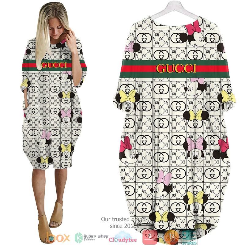 Gucci_Minnie_Mouse_white_Batwing_Pocket_Dress