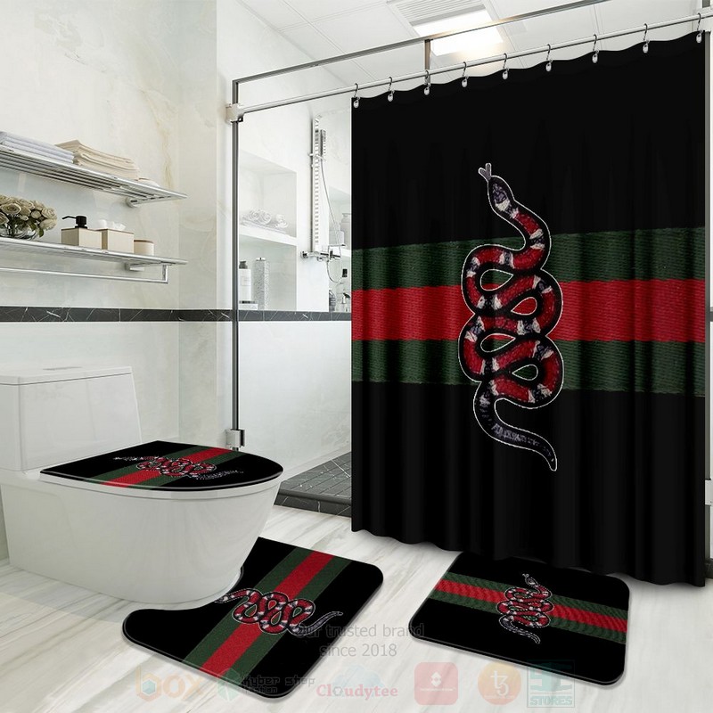 Gucci_Snake_Black_Shower_Curtain_Bathroom_Set