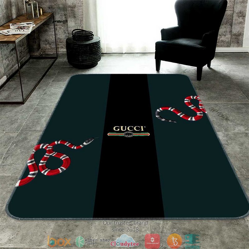 Gucci_Snakes_Black_Green_Carpet_Rug