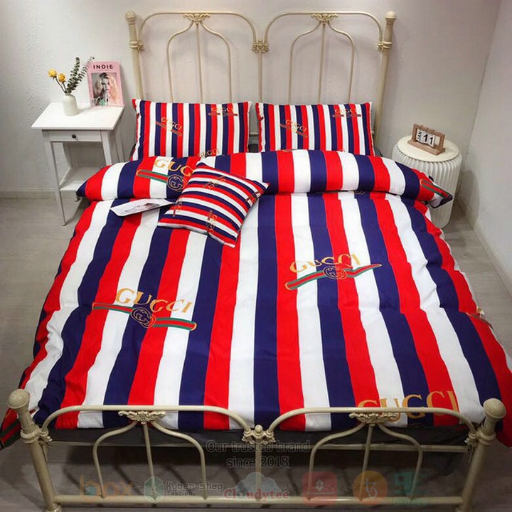 Gucci_Stripes_Blue-Red-White_Inspired_Bedding_Set