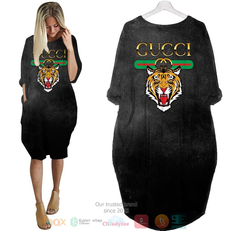 Gucci_brand_Tiger_black_Pocket_Dress