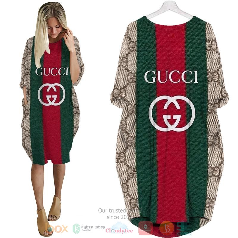 Gucci_brand_color_pattern_Pocket_Dress