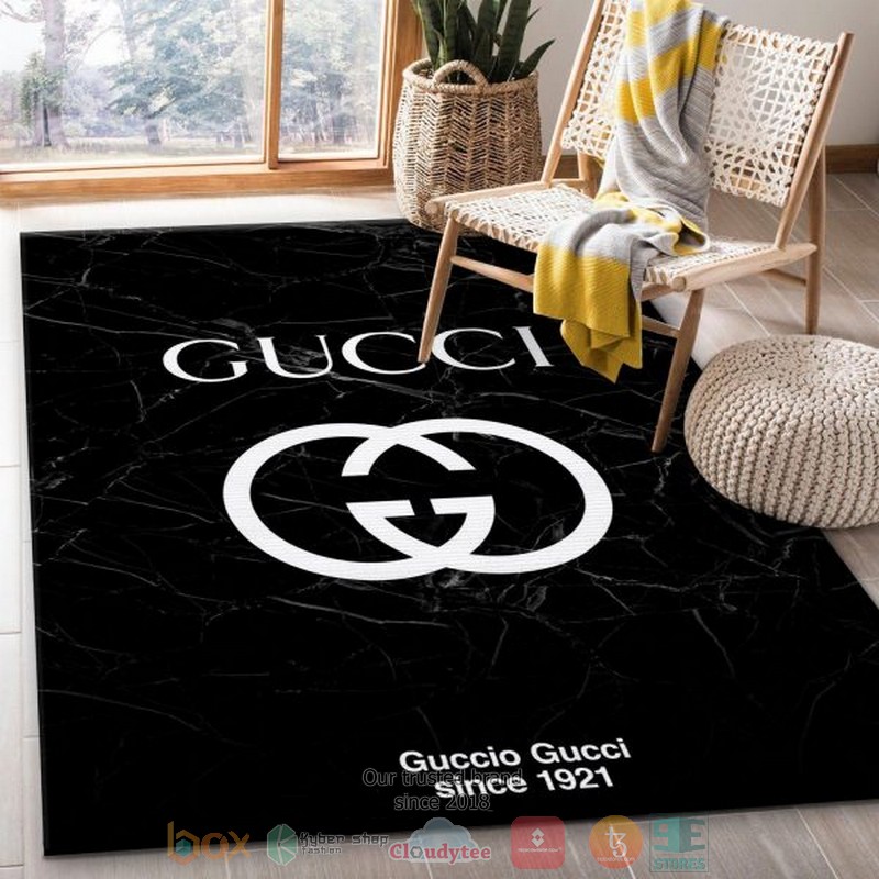 Guccio_Gucci_since_1921_Black_Marble_Marmor_rug