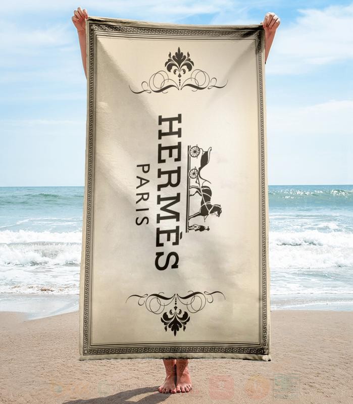 Hermes_Paris_Cream_Microfiber_Beach_Towel