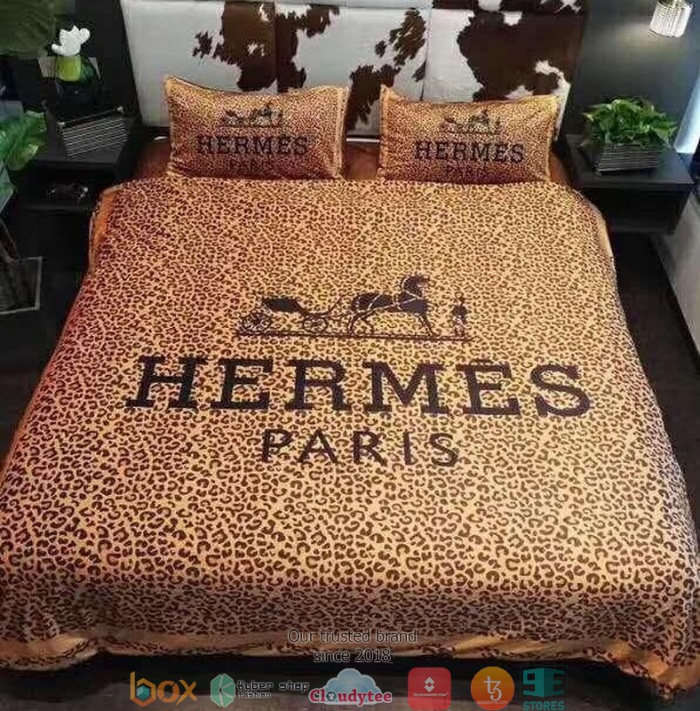 Hermes_Paris_Leopard_pattern_Duvet_cover_bedding_set