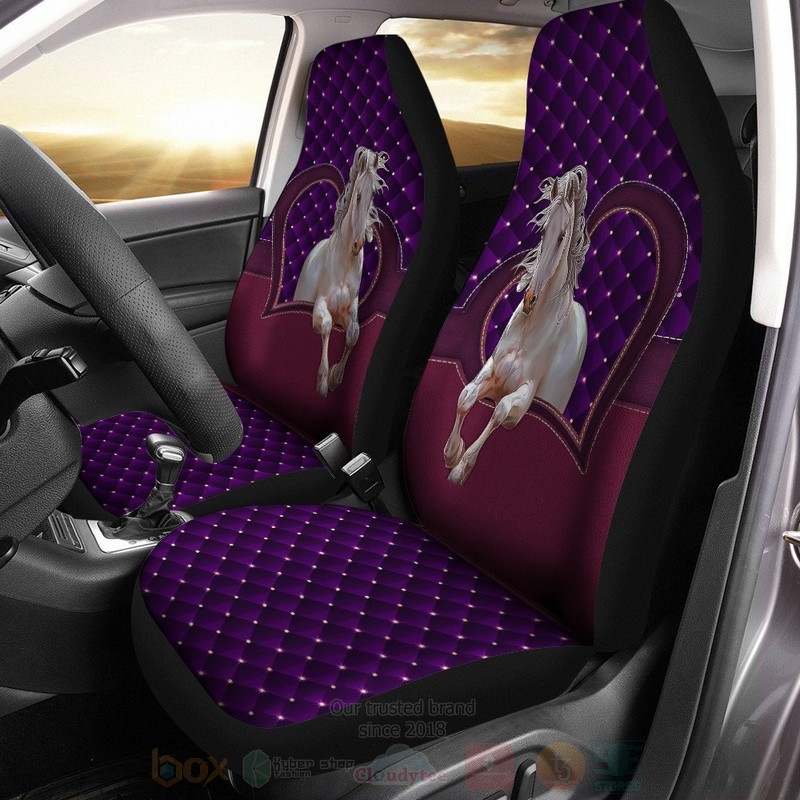 Horse_Purple_Heart_Car_Seat_Covers_1