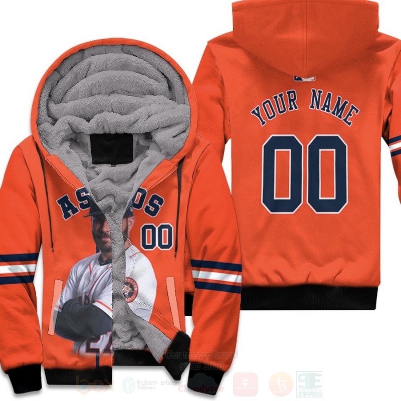 Houston_Astros_Jose_Altuve_27_MLB_Orange_Personalized_3D_Fleece_Hoodie