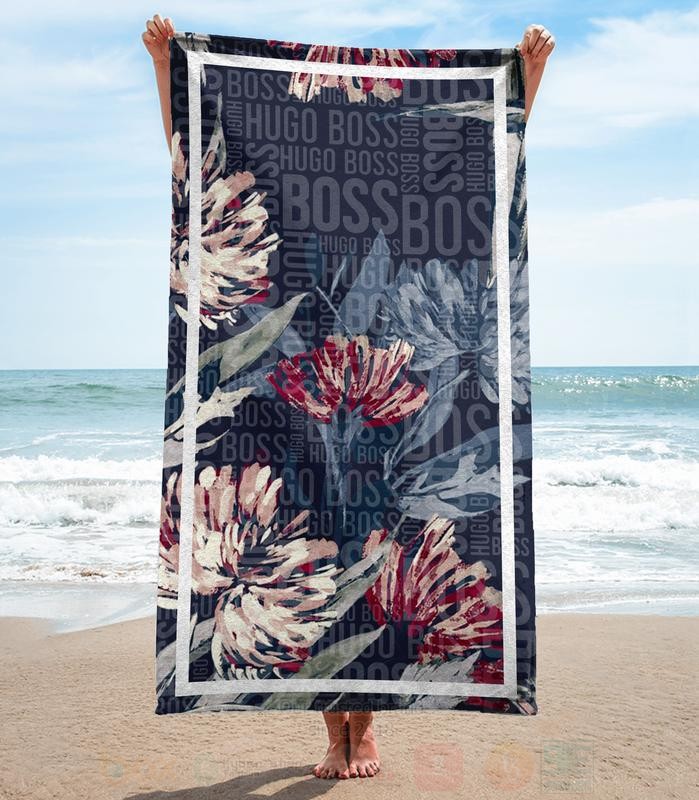 Hugo_Boss_Flower_Navy_Microfiber_Beach_Towel