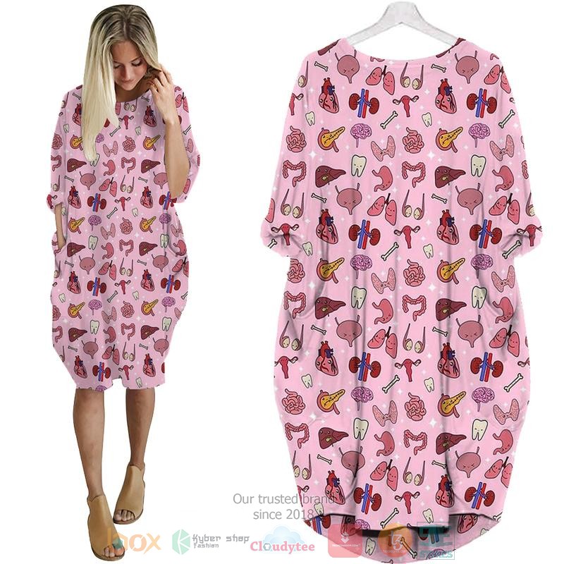 Internal_organs_pink_pattern_Pocket_Dress