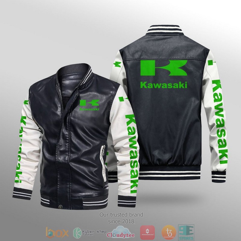 Kawasaki_Car_Brand_Leather_Bomber_Jacket
