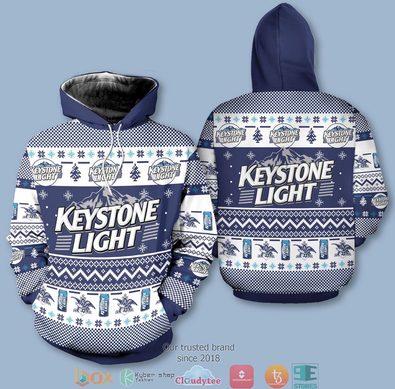 Keystone_Light_Beer_Black_Navy_Christmas_3d_over_printed_Hoodie